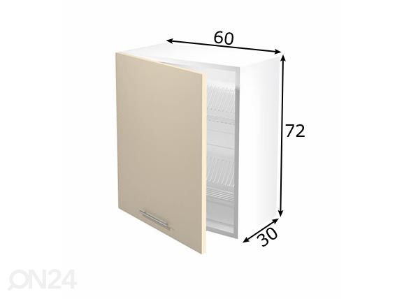 Astiankuivauskaappi 60 cm mitat