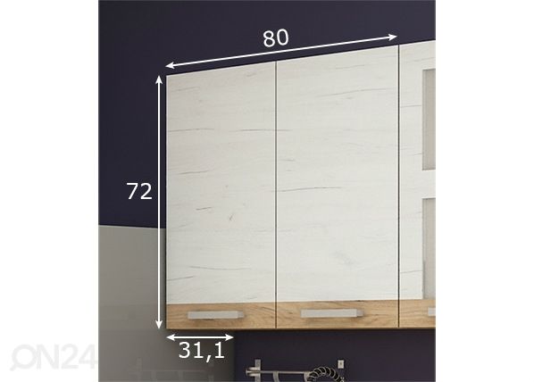 Astiankuivauskaappi 80 cm mitat