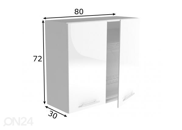 Astiankuivauskaappi 80 cm mitat