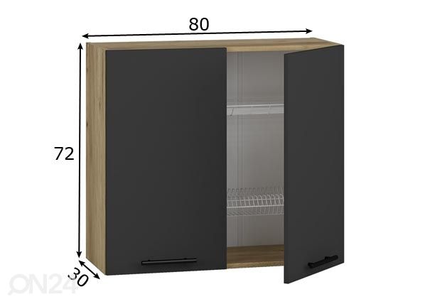 Astiankuivauskaappi 80 cm mitat