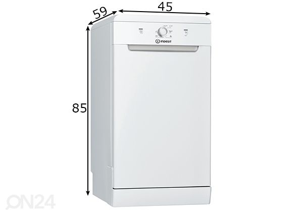 Astianpesukonekone Indesit DSFE1B10 mitat