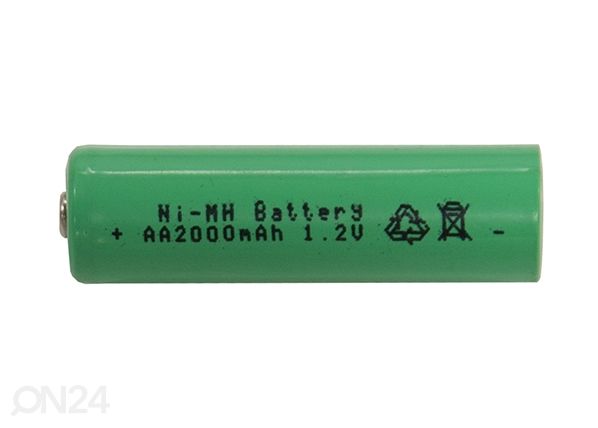 Aurinkoenergialla ladattava Ni-MH-akku AA 1,2 V (2 kpl)