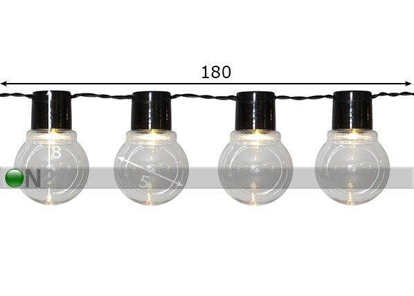 Aurinkokenno valonauha Partj mitat