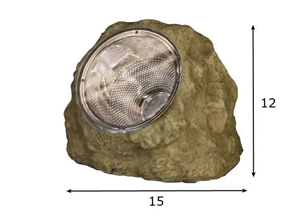 Aurinkokennovalaisin Kivi LED mitat
