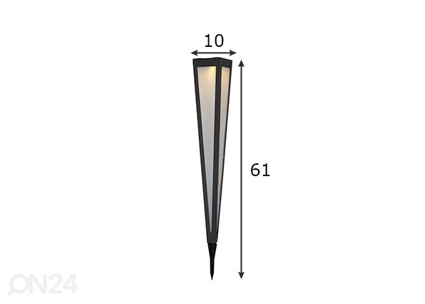 Aurinkokennovalaisin Pyramis mitat