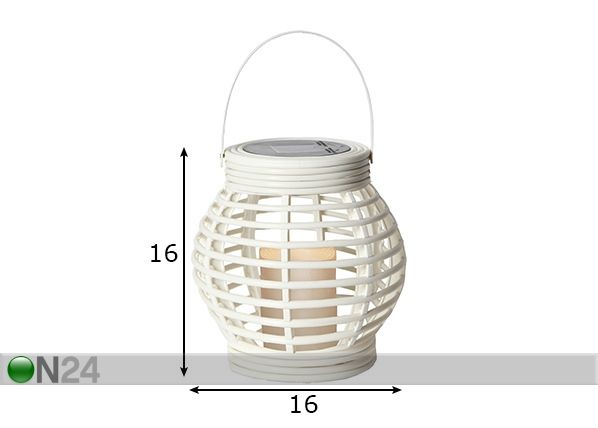 Aurinkokennovalaisin Rotang mitat