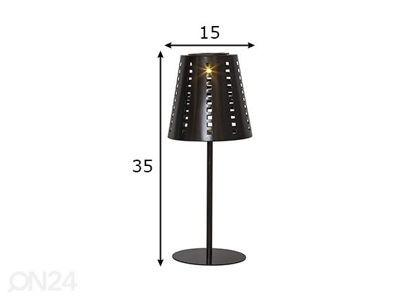 Aurinkokennovalaisin Sola mitat