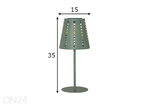 Aurinkokennovalaisin Sola mitat