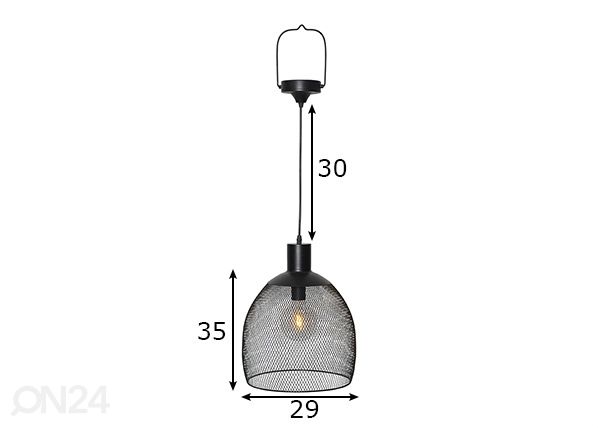 Aurinkokennovalaisin Sunlight mitat
