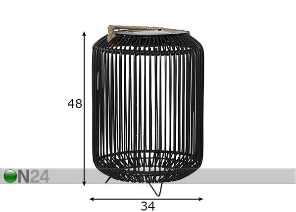 Aurinkokennovalaisin Sunlight mitat