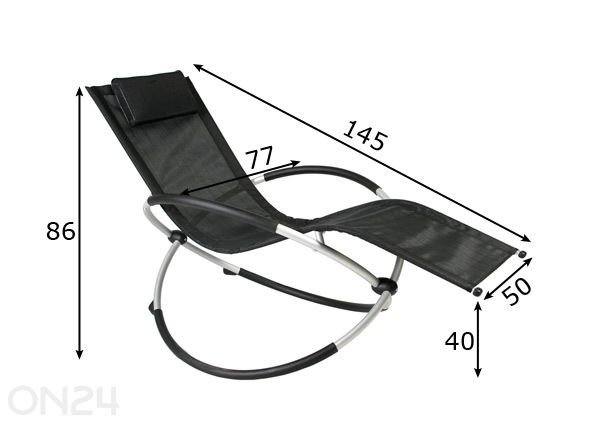 Aurinkotuoli Fun mitat