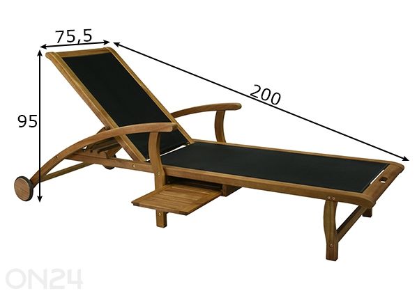 Aurinkotuoli Future mitat