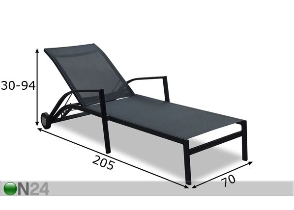 Aurinkotuoli Vipex Home mitat