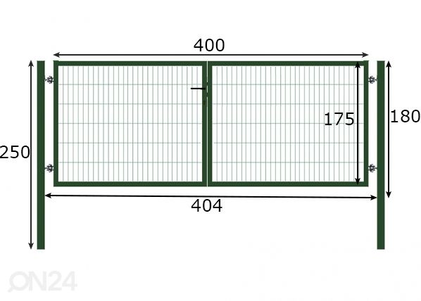 Autoportti Strong 400x180 cm mitat