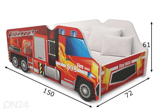 Autosänky + patja 70x140 cm mitat