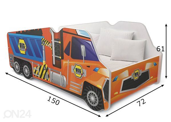 Autosänky + patja 70x140 cm mitat