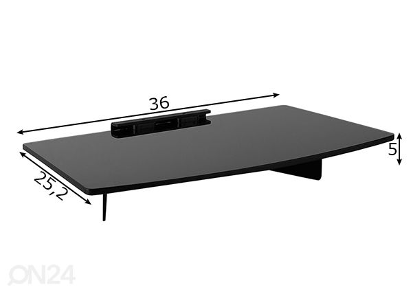 AV-laitteen hylly mitat