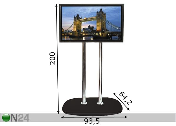 AV-pöytä B-Tech BT 4002 mitat