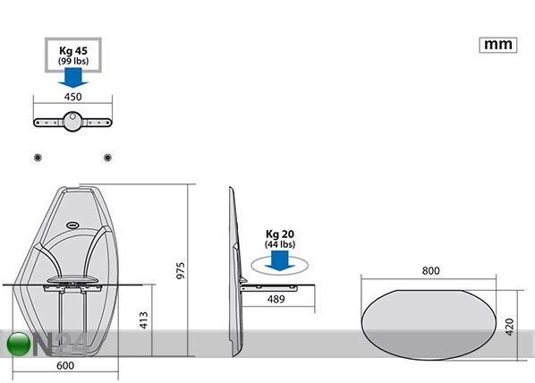 AV-teline Ghost Design 500 mitat