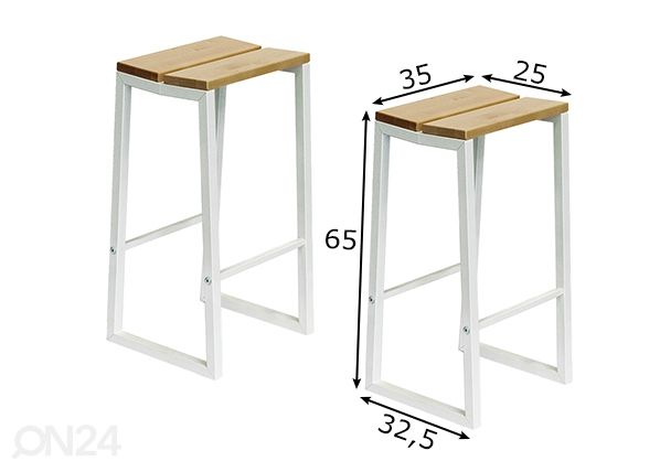 Baarijakkara JESSE, valkoinen, 2 kpl mitat