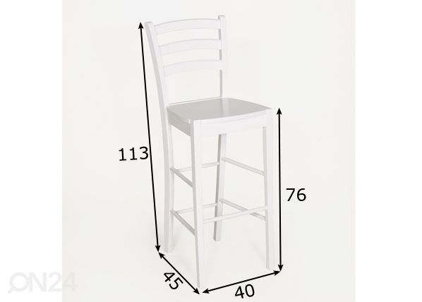 Baarijakkara Loreta h76 cm mitat