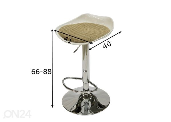 Baarijakkara Palmi, valkoinen/ beige mitat