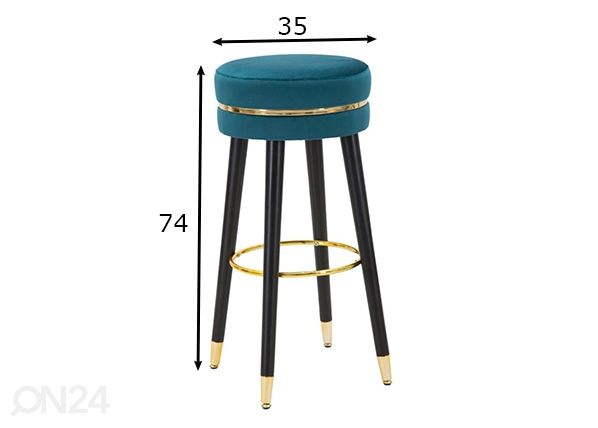 Baarijakkara Pariisi, sinivihreä mitat