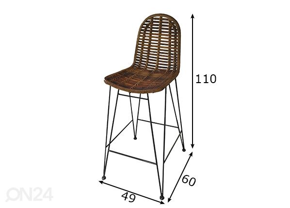 Baarijakkara Rattan mitat