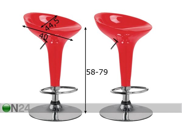 Baarijakkara SODA BAR, 2 kpl mitat