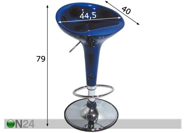 Baarijakkara SODA BAR, sininen 2 kpl mitat