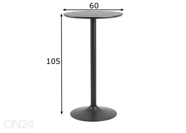 Baaripöytä Bostosn Ø 60 cm mitat