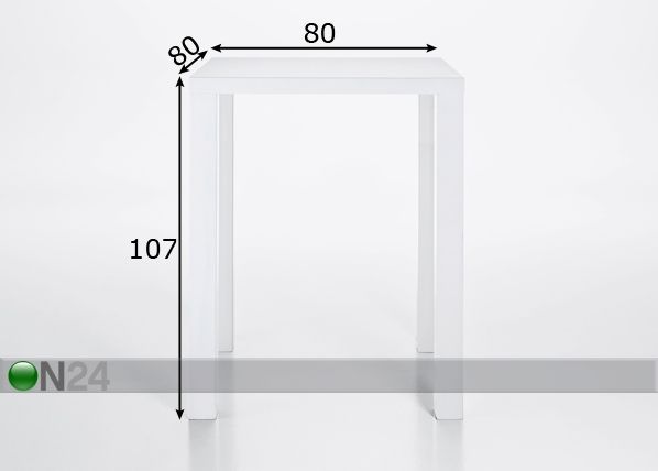 Baaripöytä SPICY 80x80 cm mitat