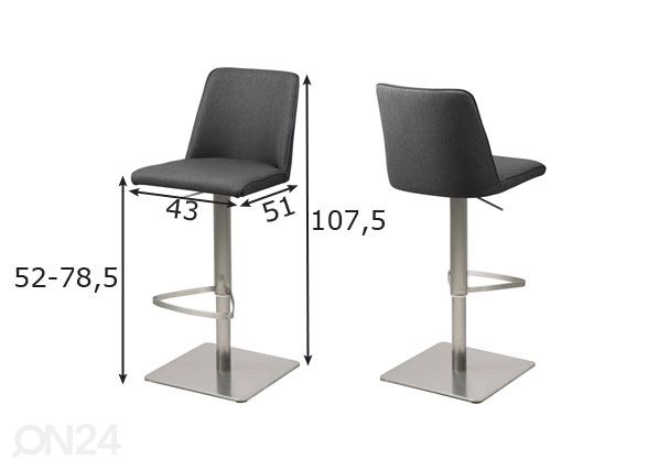 Baarituoli AVANJA mitat