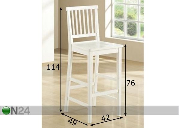 Baarituoli BAXTER, 2 kpl mitat