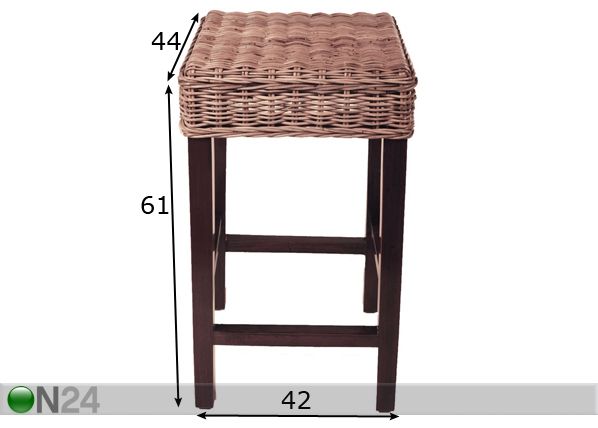 Baarituoli KUBU 61 mitat