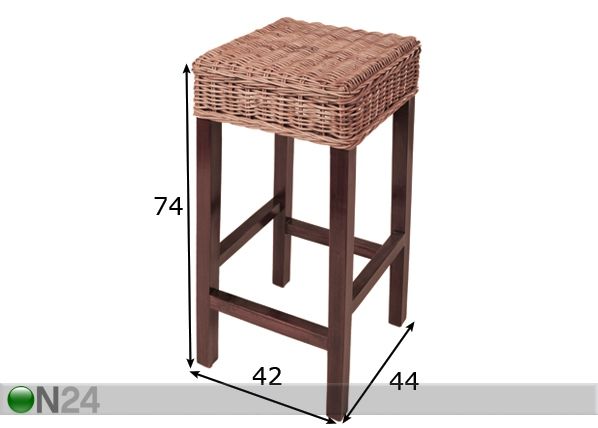 Baarituoli KUBU 74 mitat