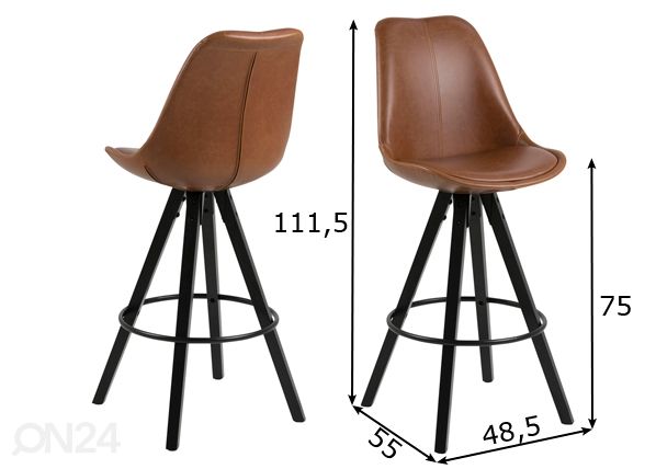 Baarituolit Dima, 2 kpl mitat