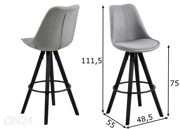 Baarituolit Dima, 2 kpl mitat