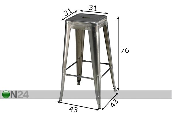 Baarituolit KORONA, 4 kpl mitat