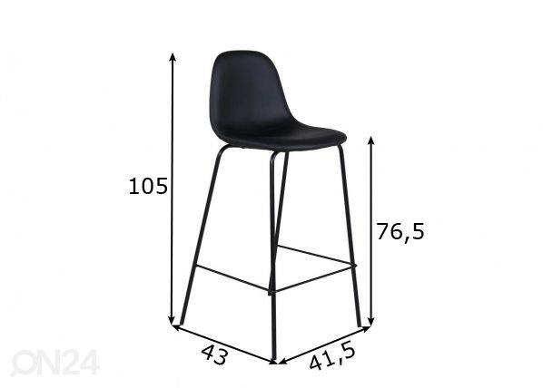 Baarituolit Polar, 2 kpl mitat