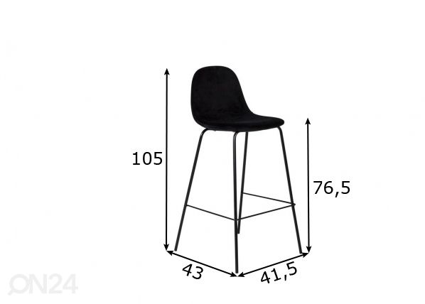 Baarituolit Polar, 2 kpl mitat
