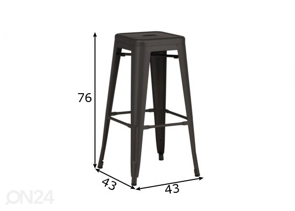 Baarituolit Tempe, 4 kpl mitat