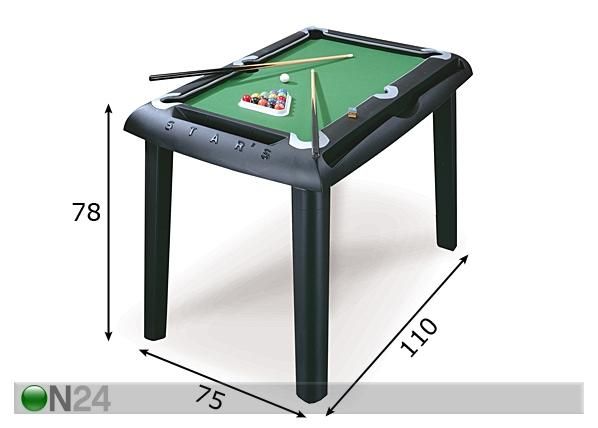 Biljardipöytä SMOBY MASTERS mitat