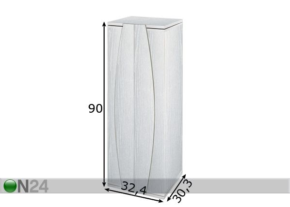 CD / DVD kaappi PAX-260 mitat