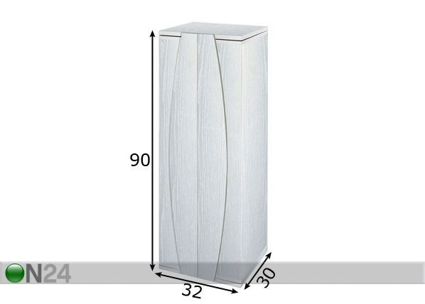 CD/DVD -kaappi PAX-260 mitat