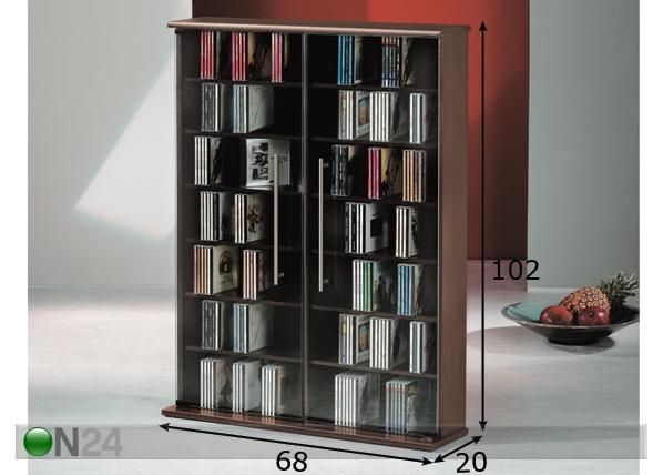 CD-kaappi MEZZANO mitat