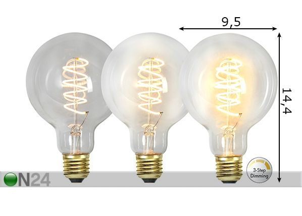 Dekoratiivi LED lamppu E27 4 W mitat