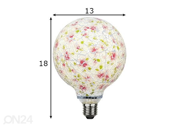Dekoratiivi LED lamppu E27 4 W mitat