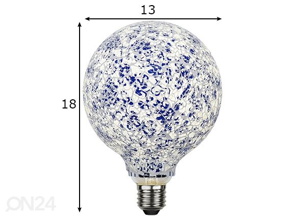 Dekoratiivinen LED lamppu E27 4 W mitat