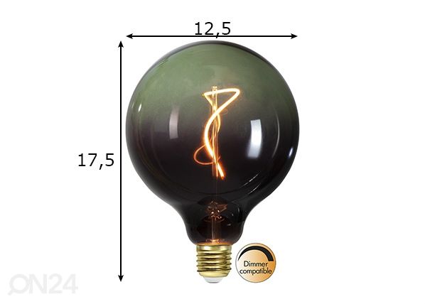 Dekoratiivinen LED sähkölamppu E27 4 W mitat